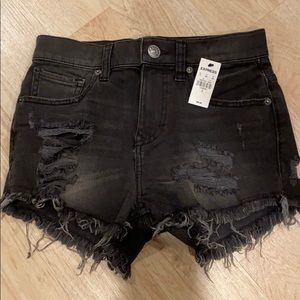 EXPRESS black denim shorts NWT Sz 2